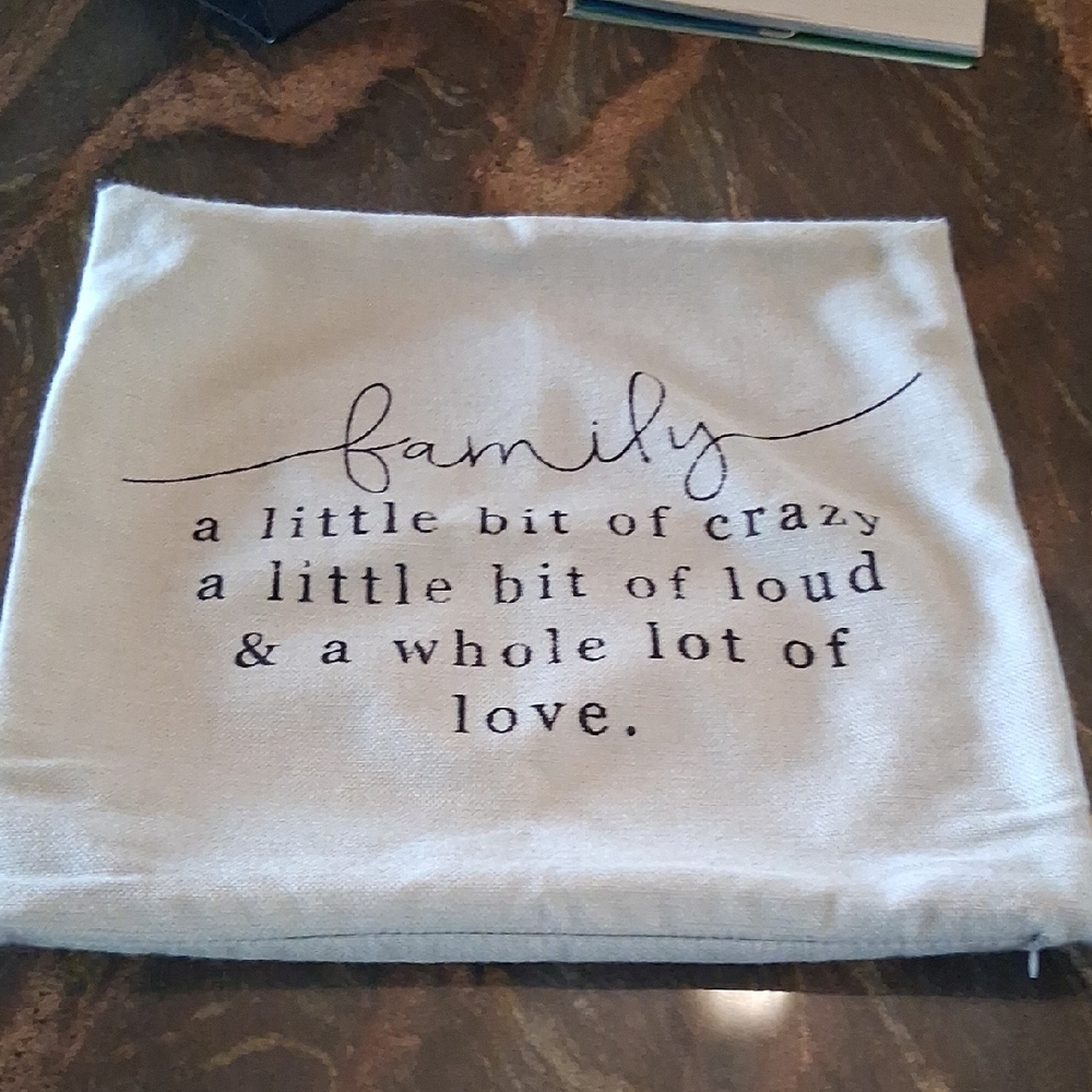 Family Quote Pillow Cover